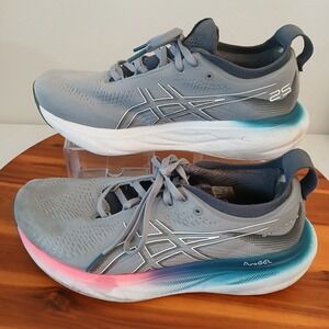 ASICS Gel-Nimbus 25 Womens 9 Gray Running Shoes Sneakers Trianing